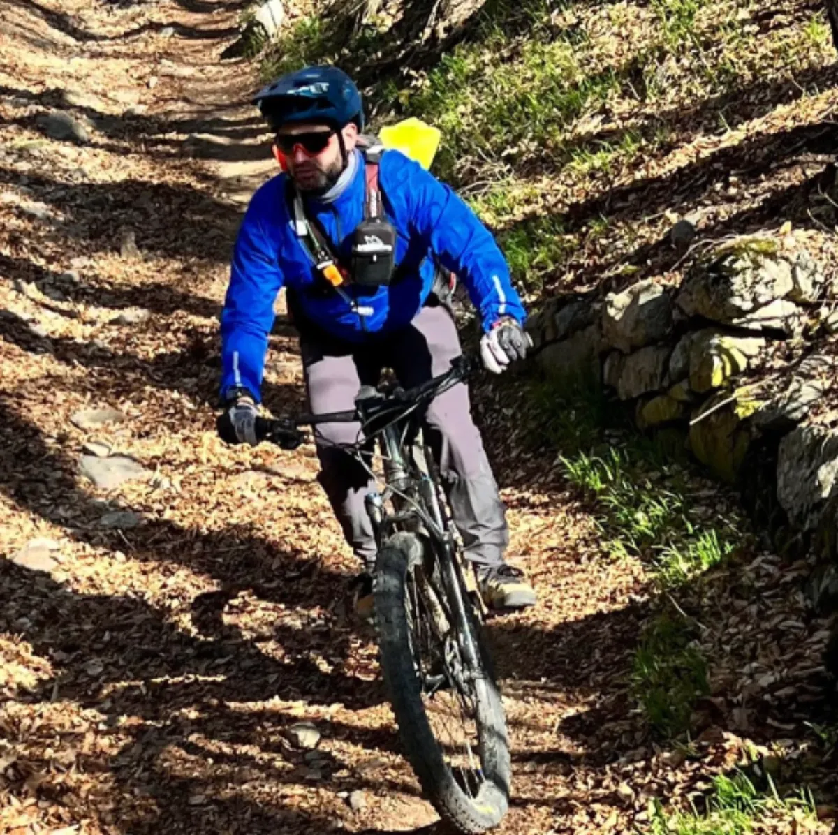 Tommaso d'Abicyclette en VTT