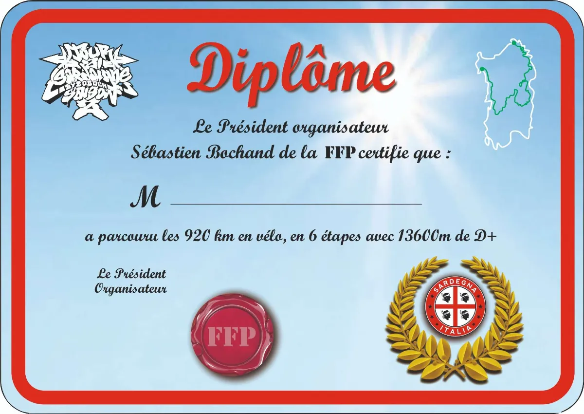 Diplôme FFP Sardaigne 2025